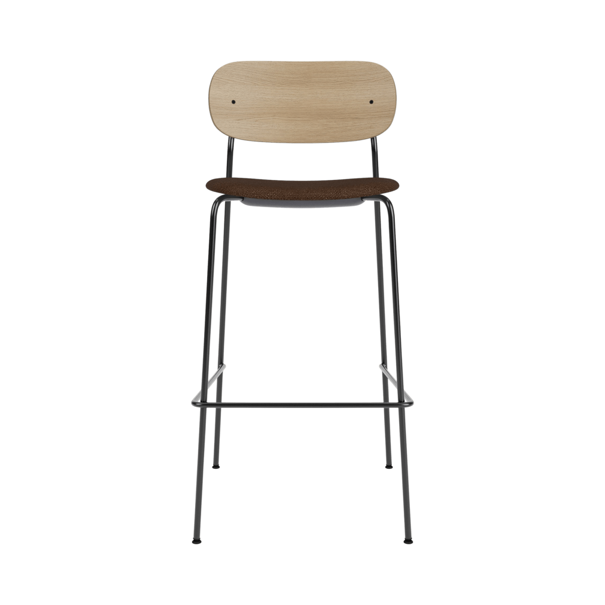 Audo Co Bar Chair, Upholstered - Natural Oak / Audo Bouclé US 07