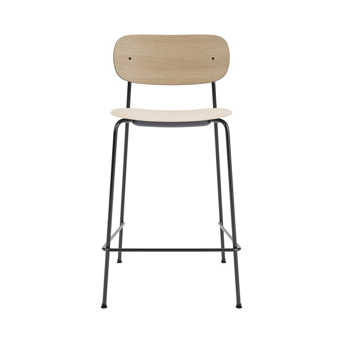 Audo Co Counter Chair, Upholstered – Natural Oak / Logan Jasmine