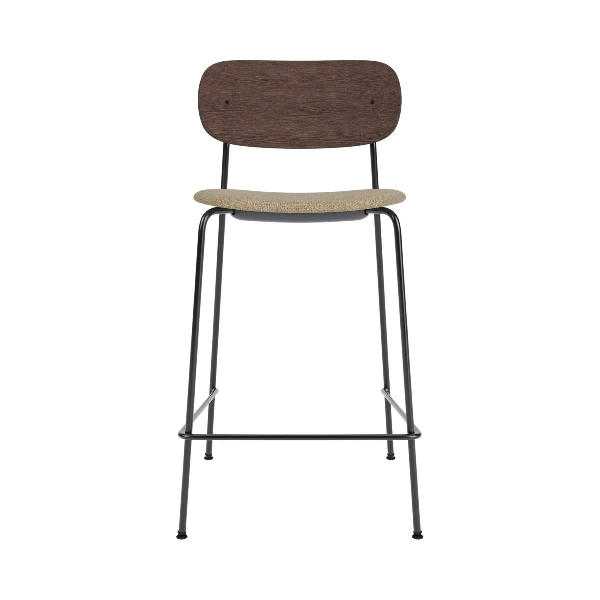 Audo Co Counter Chair, Upholstered – Dark Stained Oak / Logan Flint