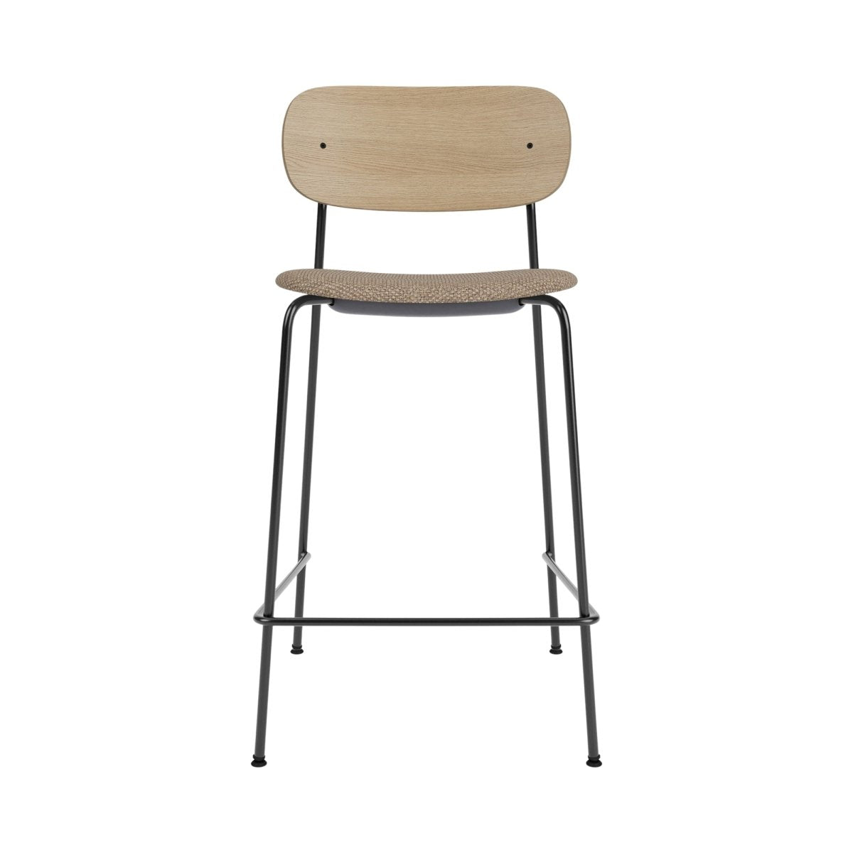 Audo Co Counter Chair, Upholstered – Natural Oak / Logan Flint