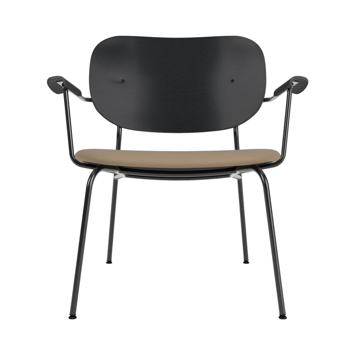 Audo Co Lounge Chair, Partially Upholstered – Black Oak / 1611/Sierra