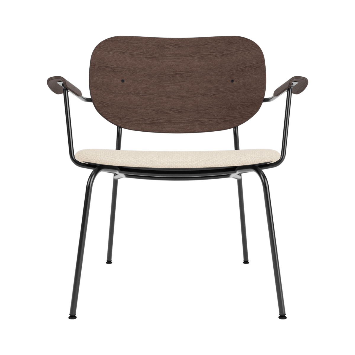 Audo Co Lounge Chair, Partially Upholstered – Dark Stained Oak / Logan Jasmine
