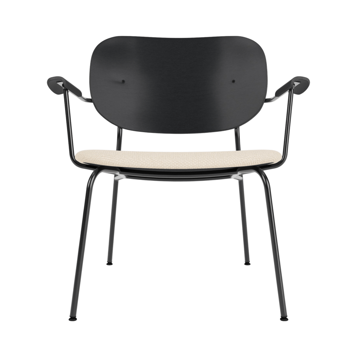 Audo Co Lounge Chair, Partially Upholstered – Black Oak / Logan Jasmine