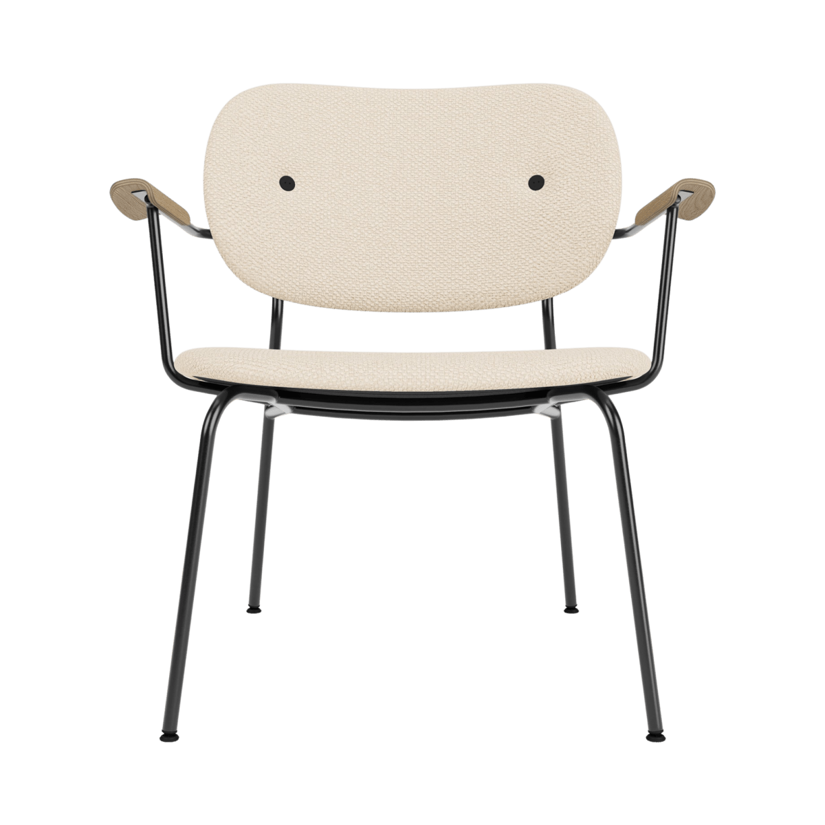 Audo Co Lounge Chair, Fully Upholstered – Natural Oak Arms / Logan Jasmine
