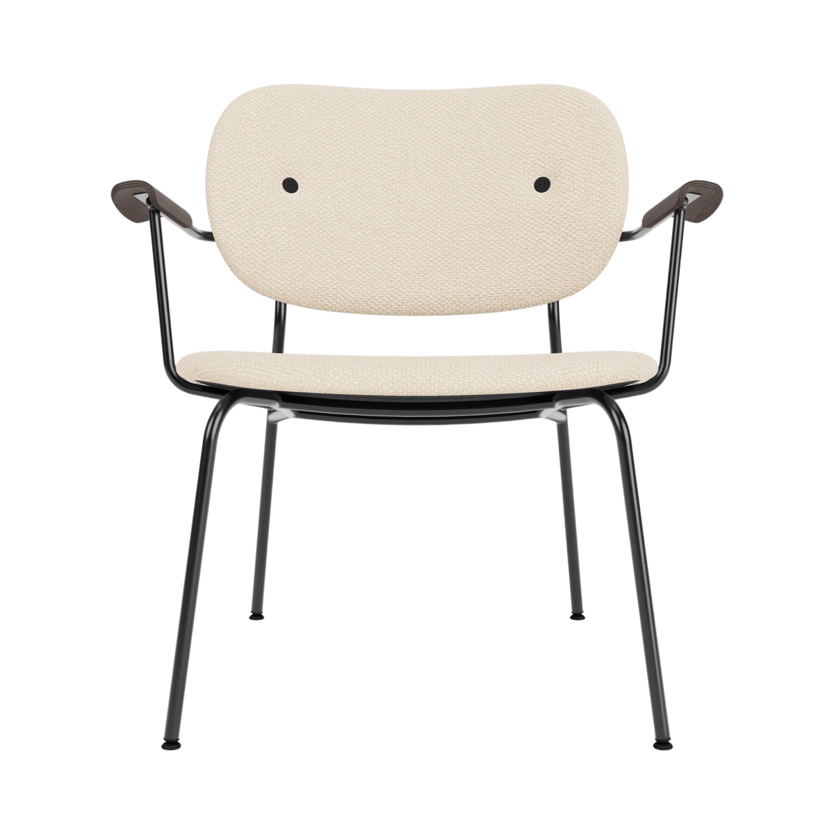 Audo Co Lounge Chair, Fully Upholstered – Dark Stained Oak Arms / Logan Jasmine