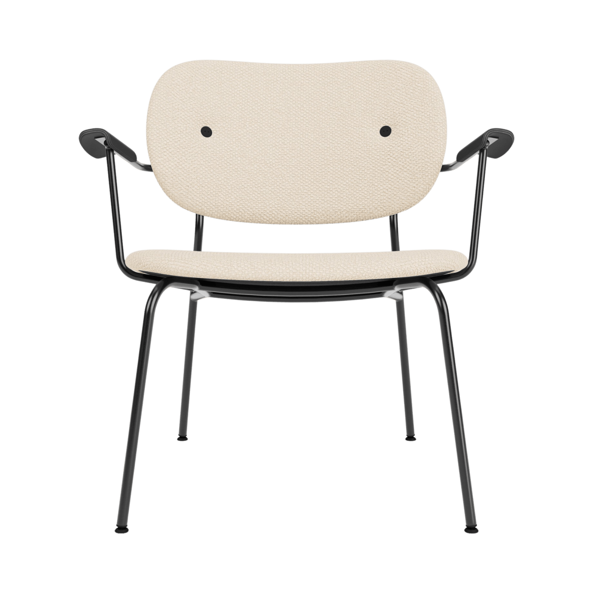 Audo Co Lounge Chair, Fully Upholstered – Black Oak Arms / Logan Jasmine
