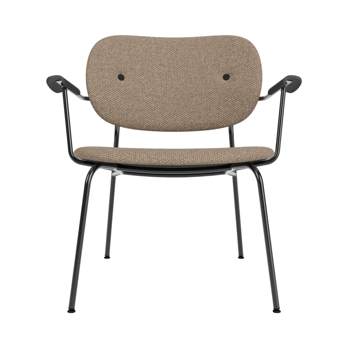 Audo Co Lounge Chair, Fully Upholstered – Black Oak Arms / Logan Flint