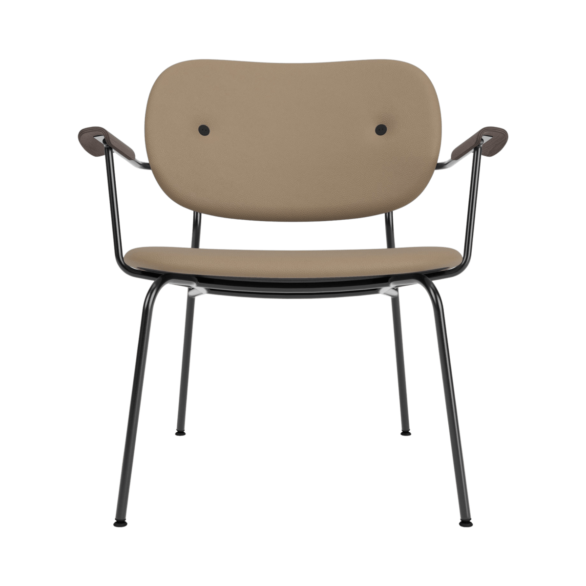 Audo Co Lounge Chair, Fully Upholstered – Dark Stained Oak Arms / 1611/Sierra