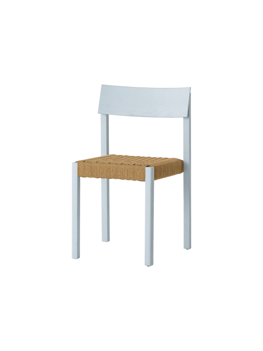 Audo Mauro Dining Chair – Paper Cord Seat / Linen Blue Oak