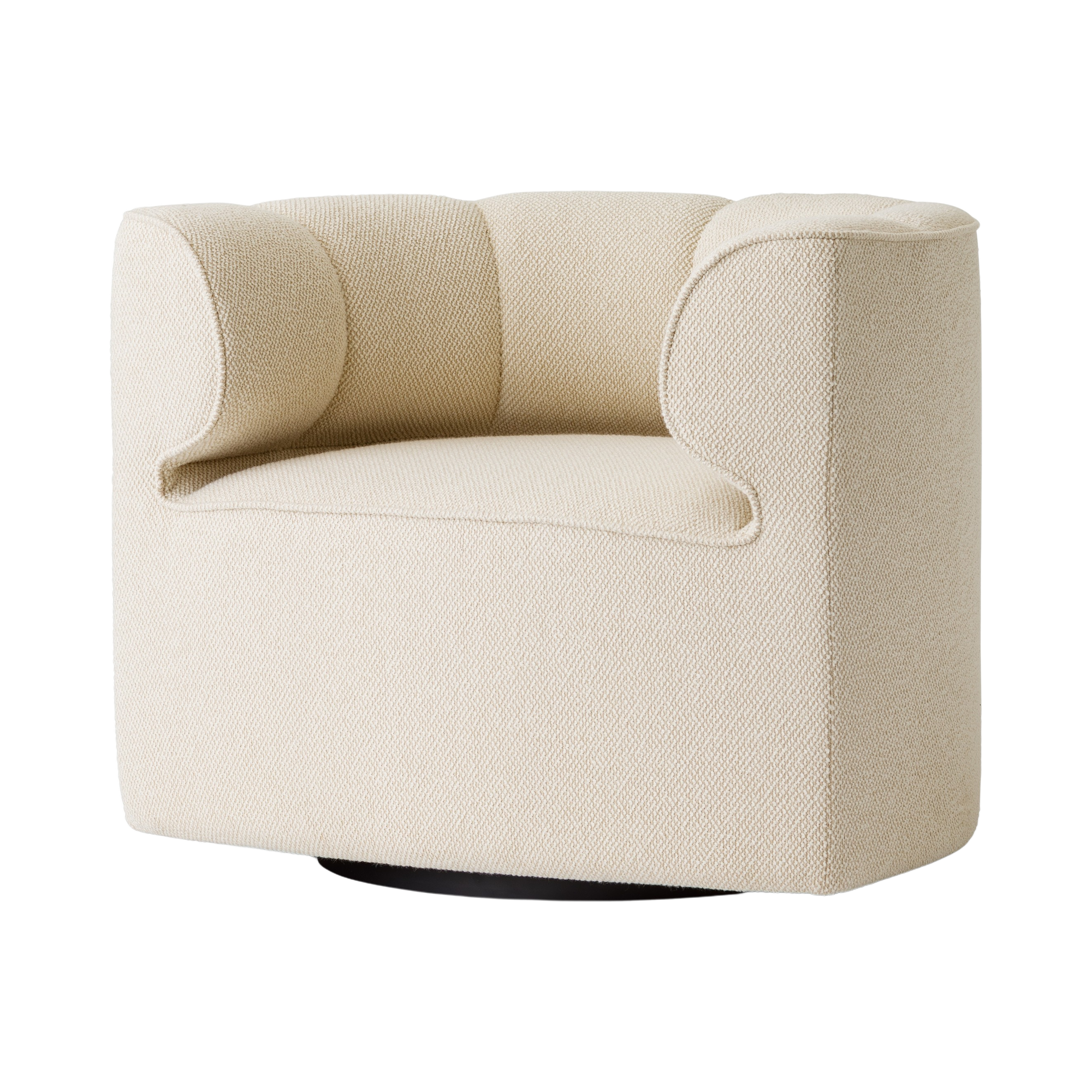 Audo Eave Seamline Lounge Chair – Swivel with Return / Logan Fossil