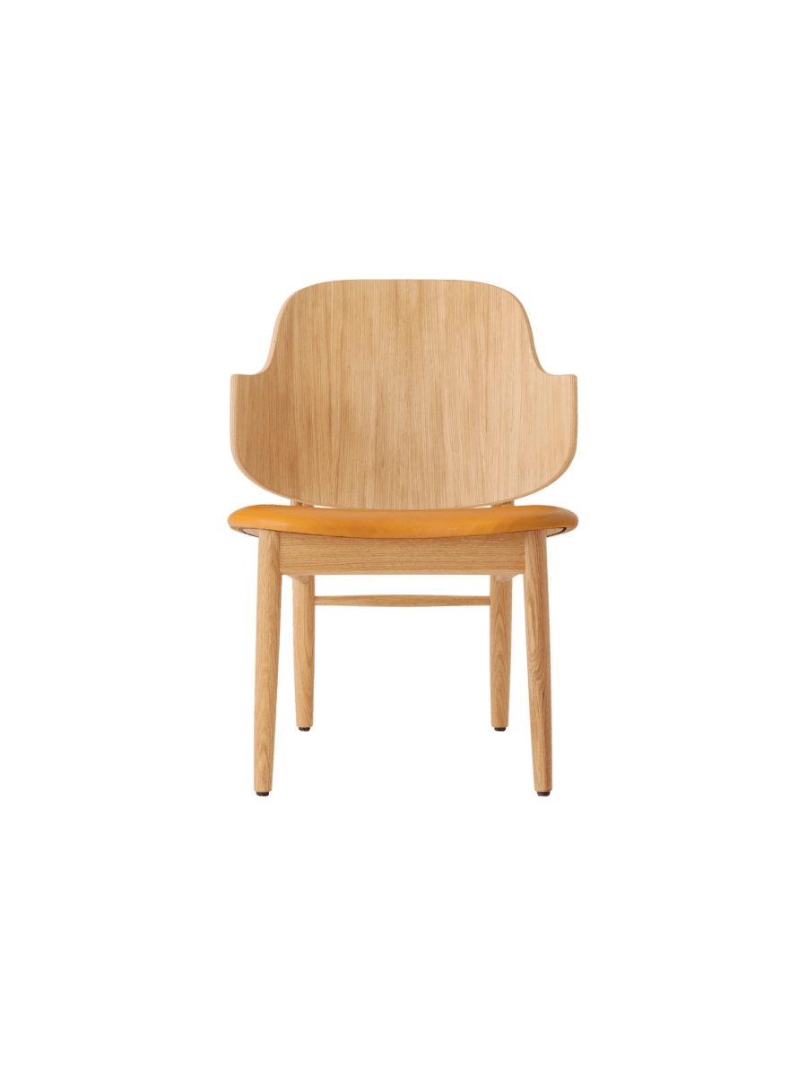 Audo The Penguin Wooden Lounge Chair, Upholstered – Seat Upholstered / Natural Oak / Aida 0250