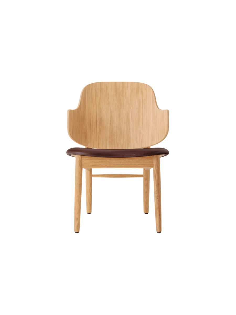 Audo The Penguin Wooden Lounge Chair, Upholstered – Seat Upholstered / Natural Oak / Aida 0329