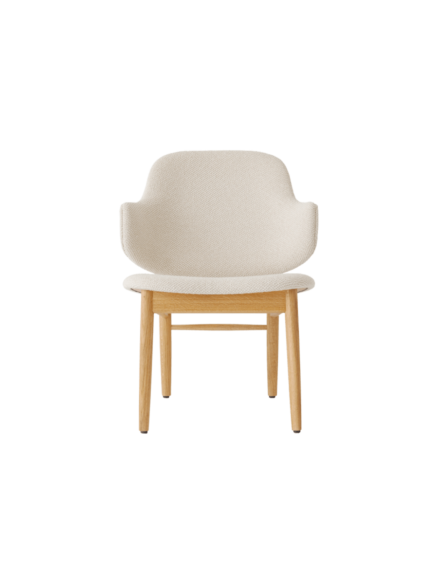 Audo The Penguin Wooden Lounge Chair, Upholstered – Fully Upholstered / Natural Oak / Logan Fossil