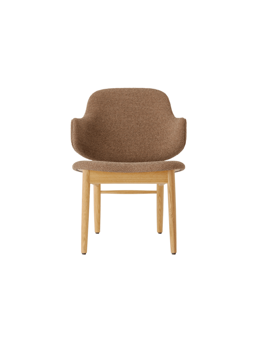 Audo The Penguin Wooden Lounge Chair, Upholstered – Fully Upholstered / Natural Oak / Logan Nutmeg