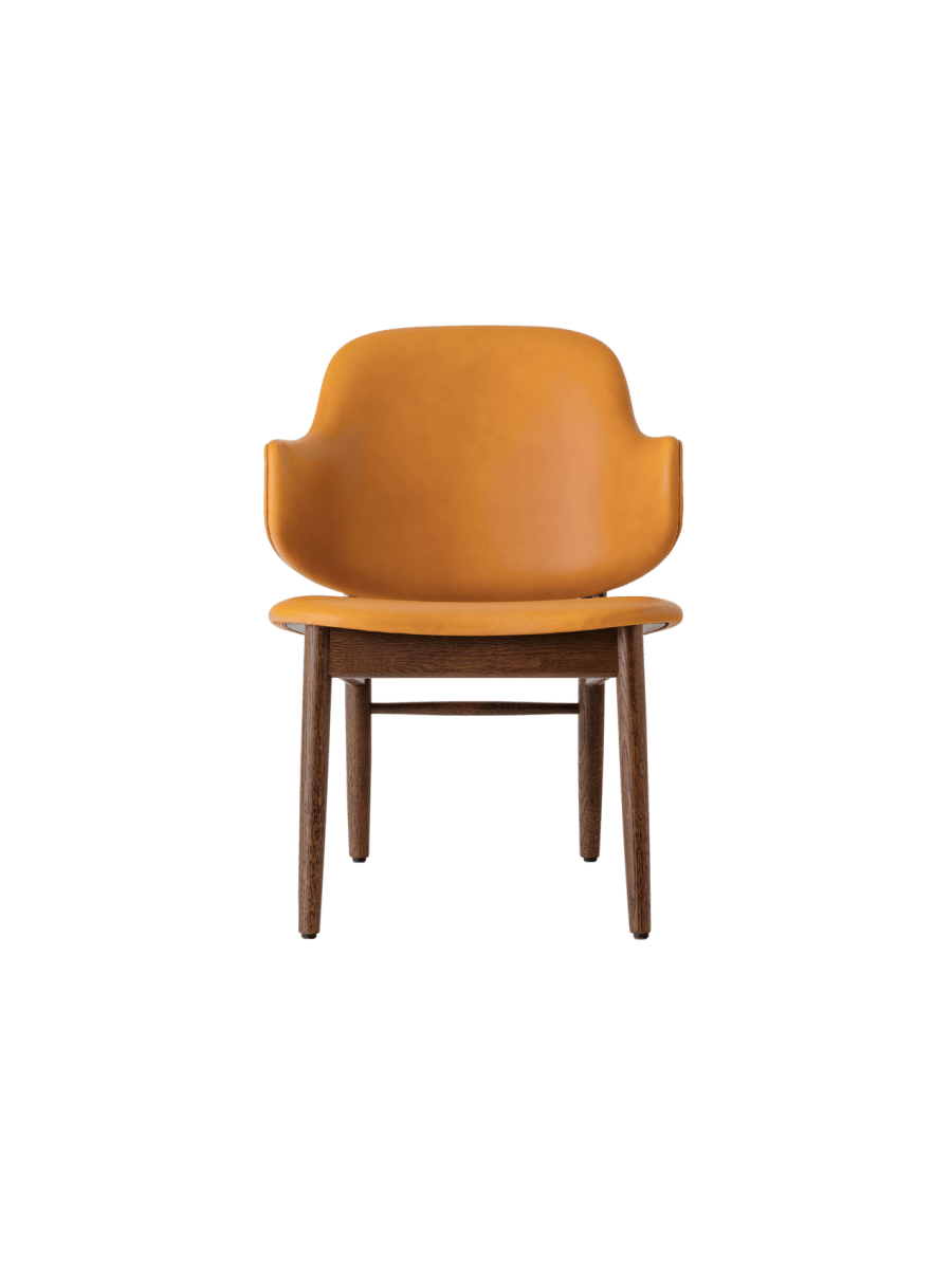 Audo The Penguin Wooden Lounge Chair, Upholstered – Fully Upholstered / Red Stained Oak / Aida 0250