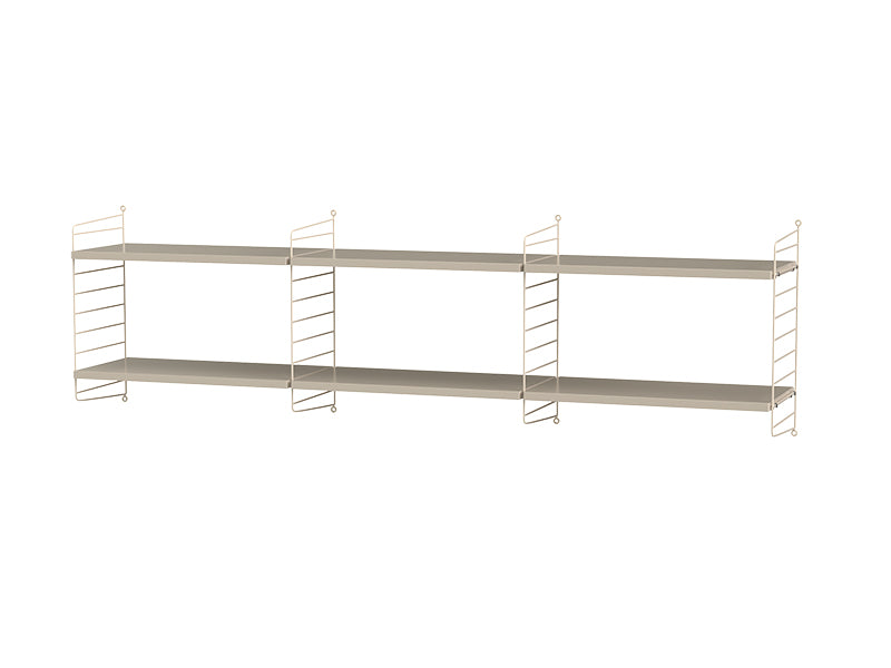 String Furniture Living Room Bundle L O in Beige shelves and beige panels