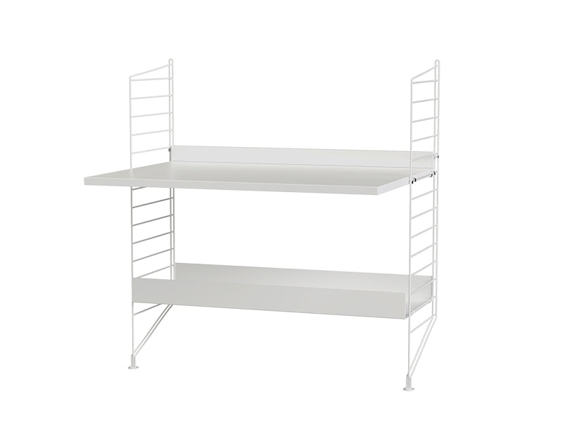 String Furniture Kids Room Bundle C A in White shelves and white panels