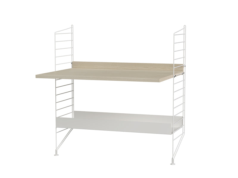 String Furniture Kids Room Bundle C A in Ash shelves and white panels