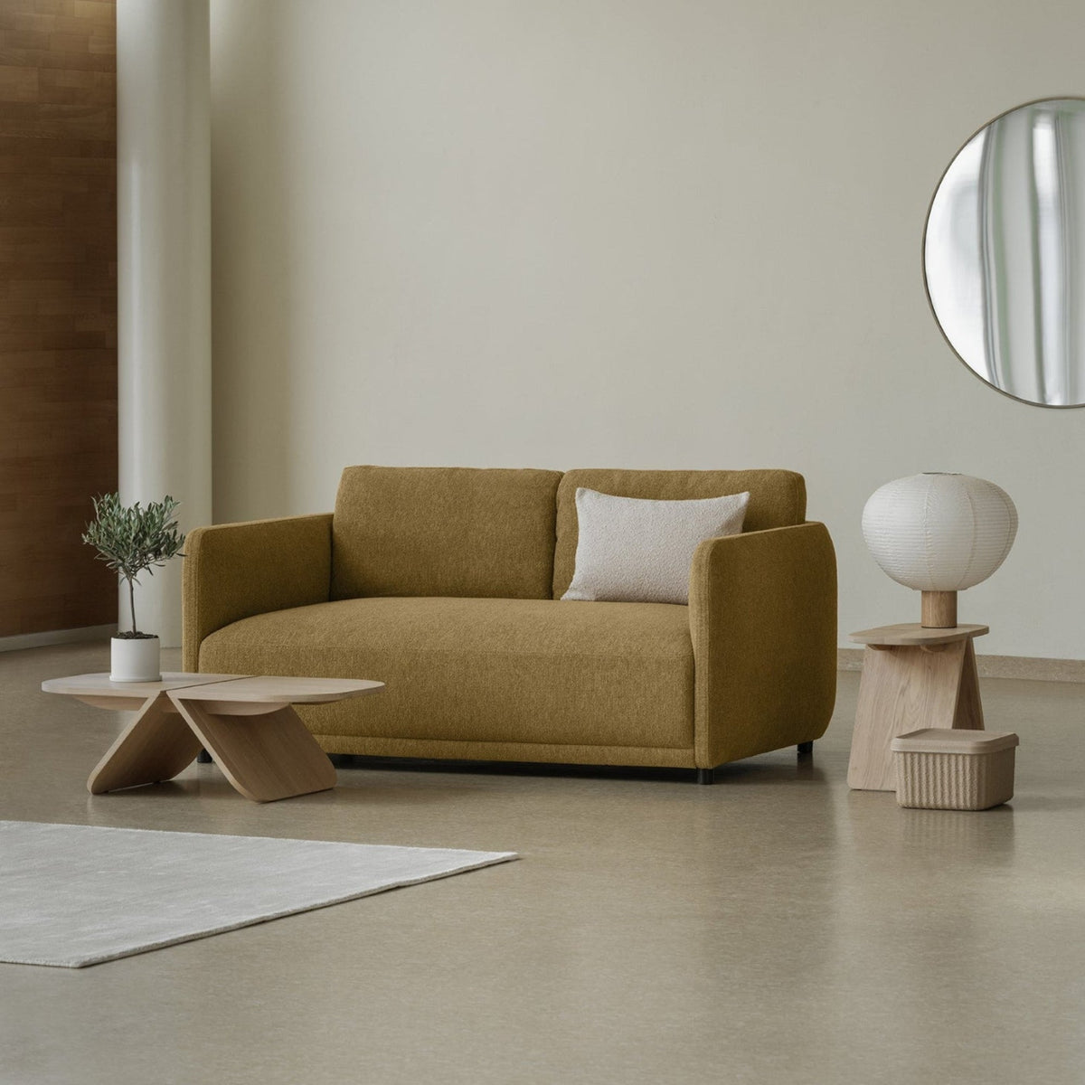 Blomus Avio Modern Solid Oak Coffee Table with Split Top Design - Scandinavian Minimalist Table