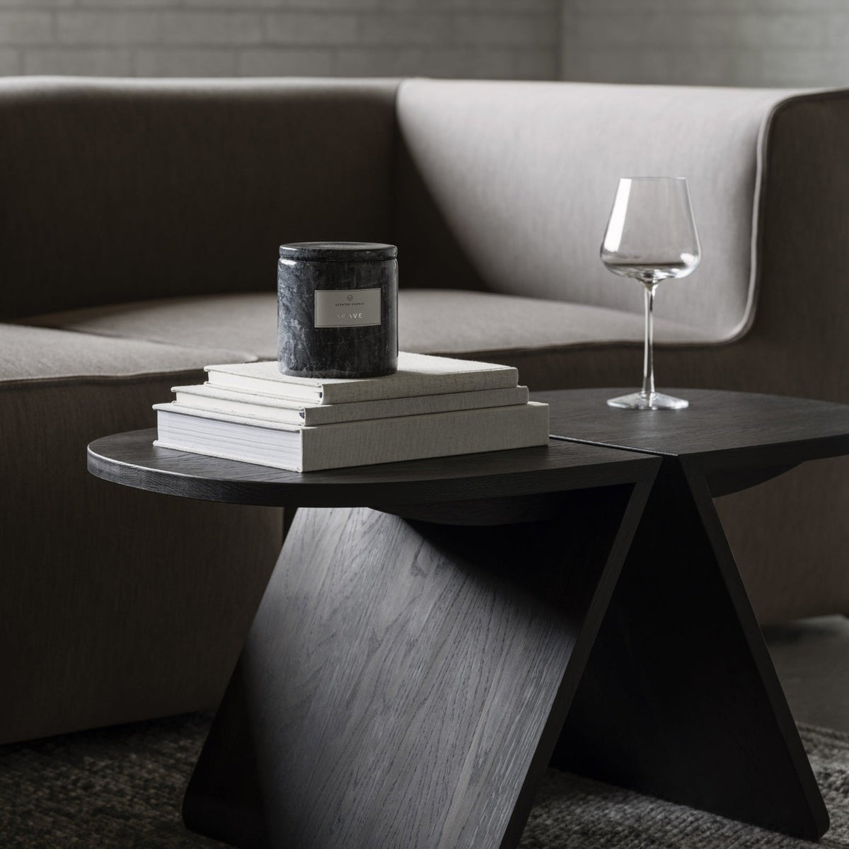 Blomus Avio Modern Solid Oak Coffee Table with Split Top Design - Scandinavian Minimalist Table