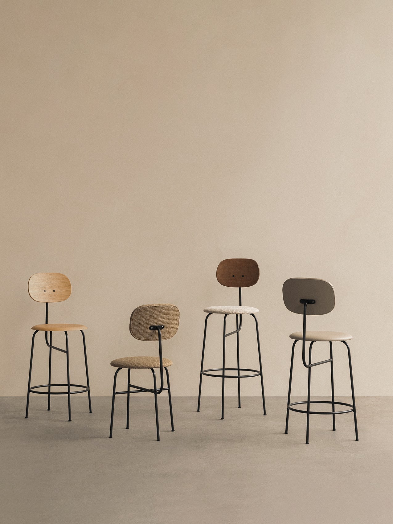 Audo Afteroom Plus Bar & Counter Chair, Upholsered Seat