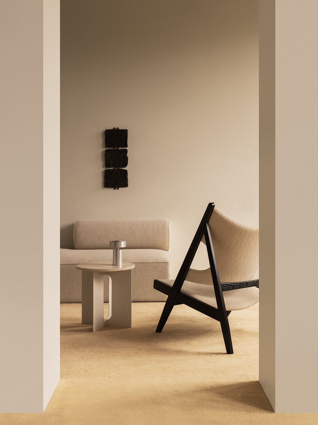 Audo Knitting Lounge Chair, Black Oak
