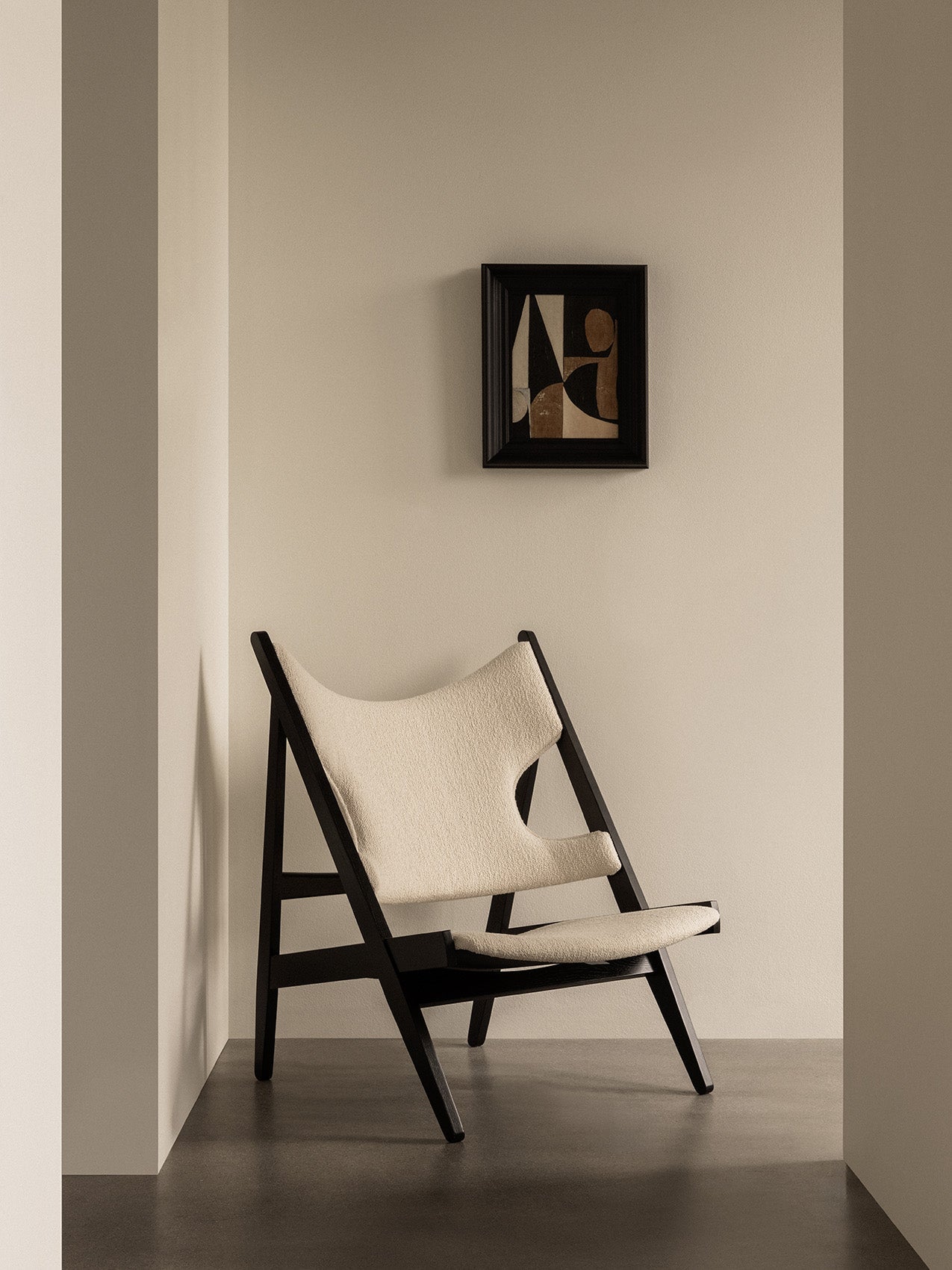 Audo Knitting Lounge Chair, Black Oak