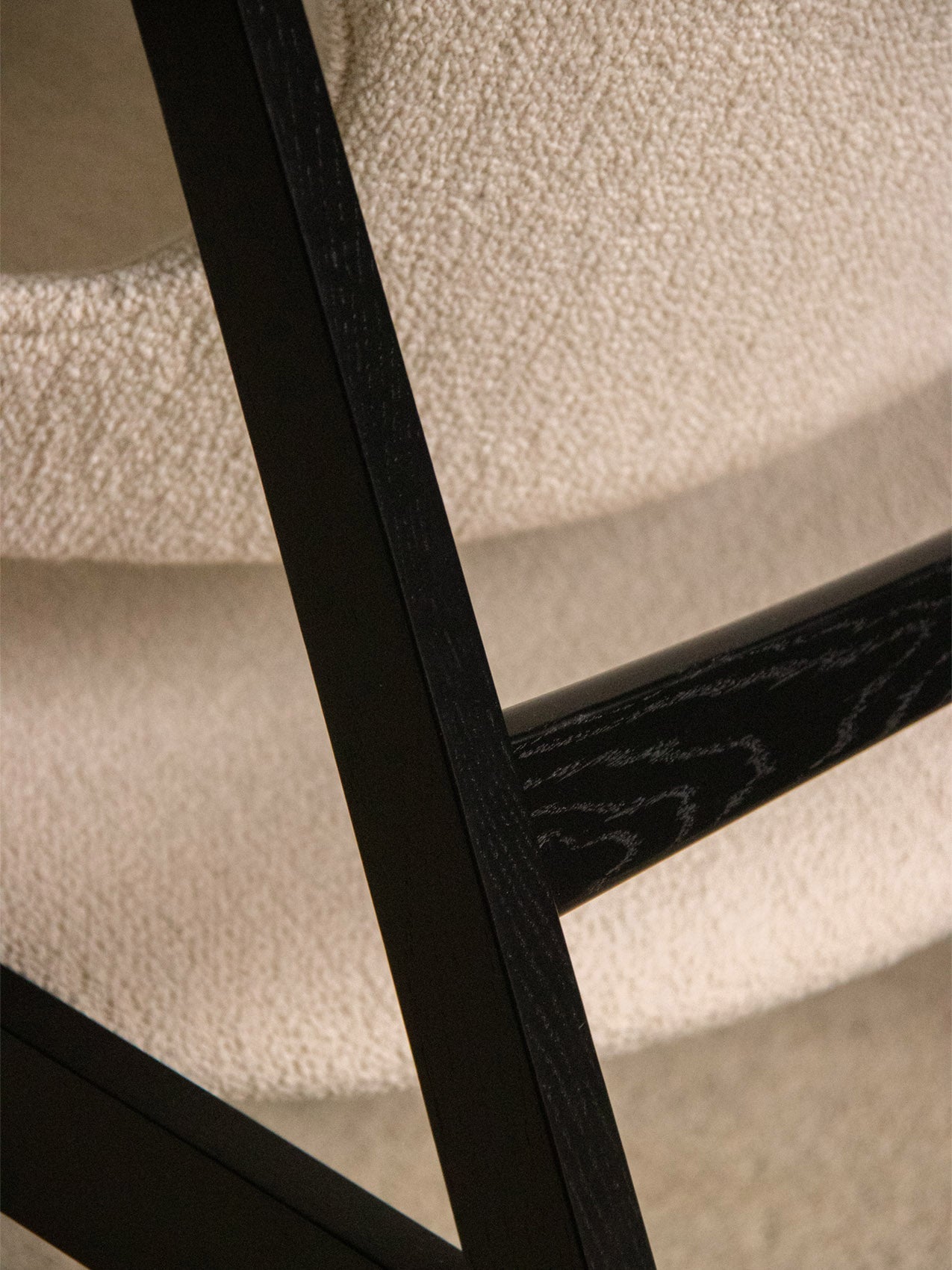 Audo Knitting Lounge Chair, Black Oak