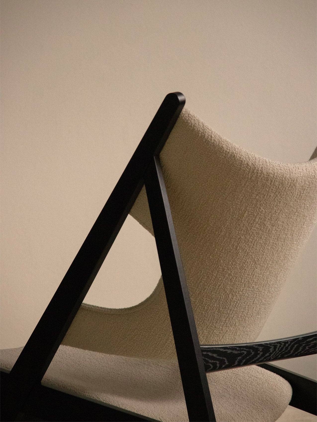 Audo Knitting Lounge Chair, Black Oak