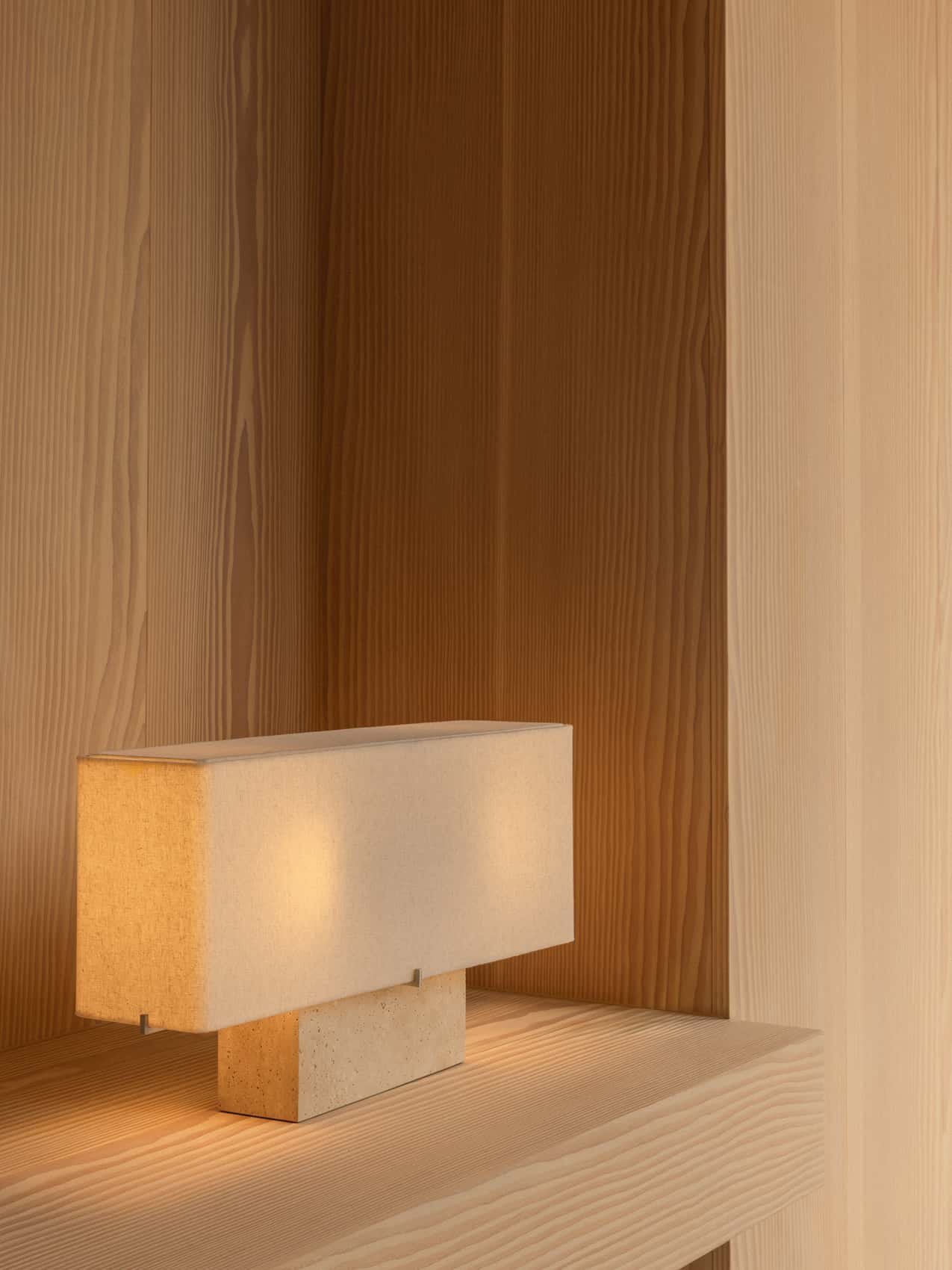 Audo Nonna Table Lamp, Travertine