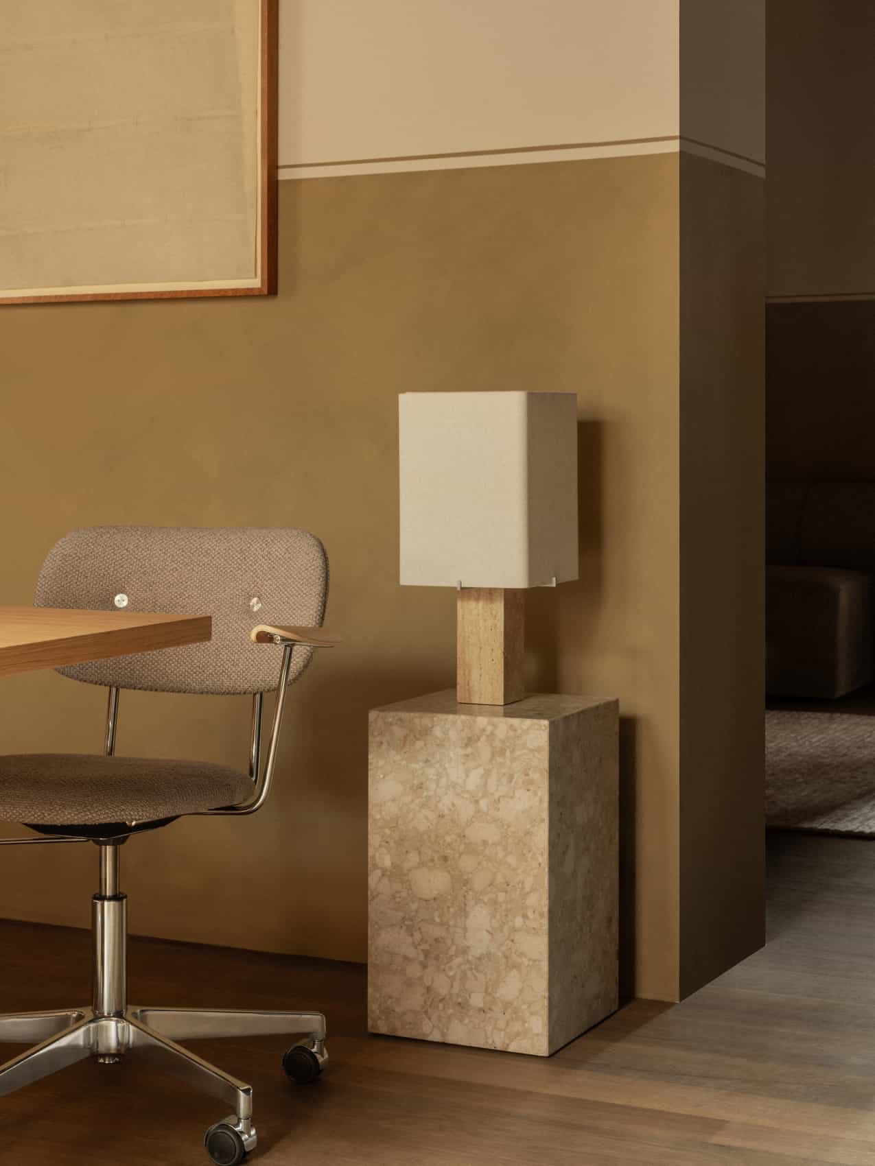 Audo Nonna Table Lamp, Travertine