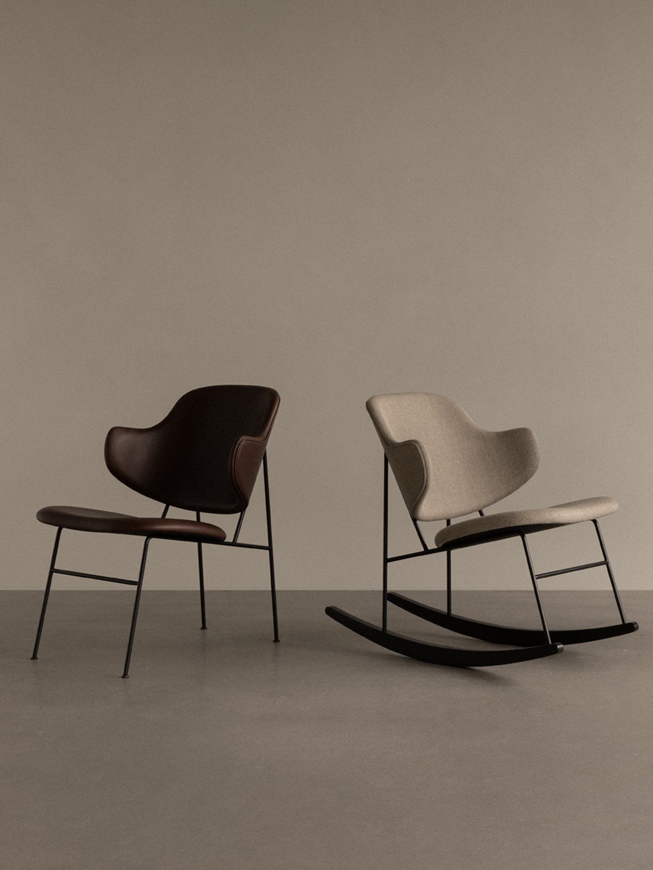 Audo The Penguin Rocking Chair, Fully Upholstered