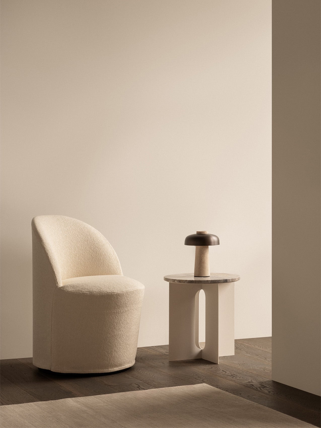Audo Tearoom Chair, with Swivel & Loose Cover