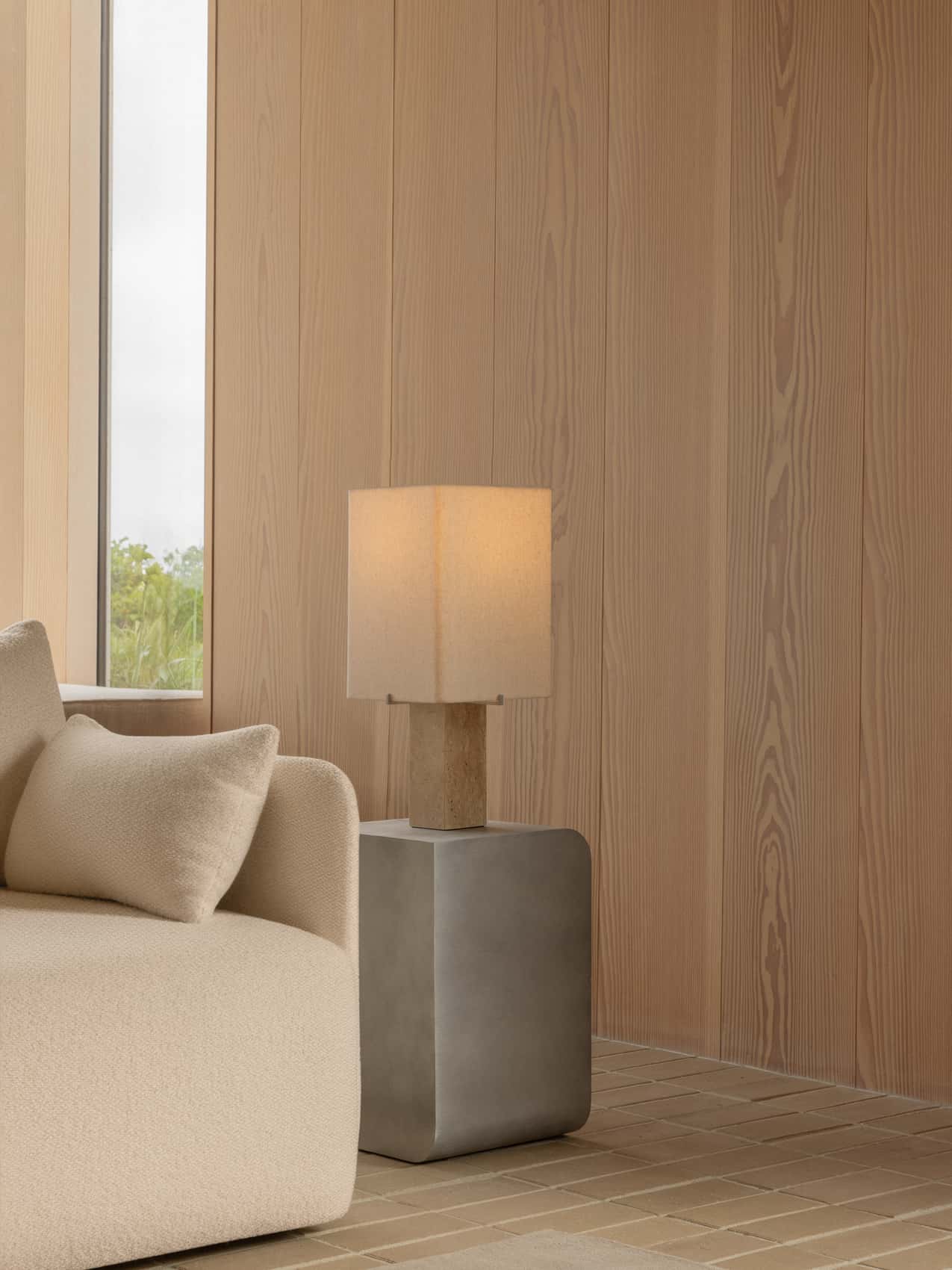 Audo Nonna Table Lamp, Travertine