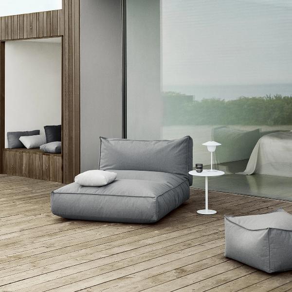 Blomus Stay Round Aluminum Outdoor Side Table - Pool and Patio Furniture