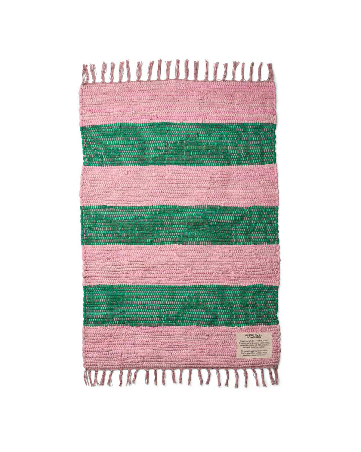 Bongusta Chindi Rug - Pink and Grass