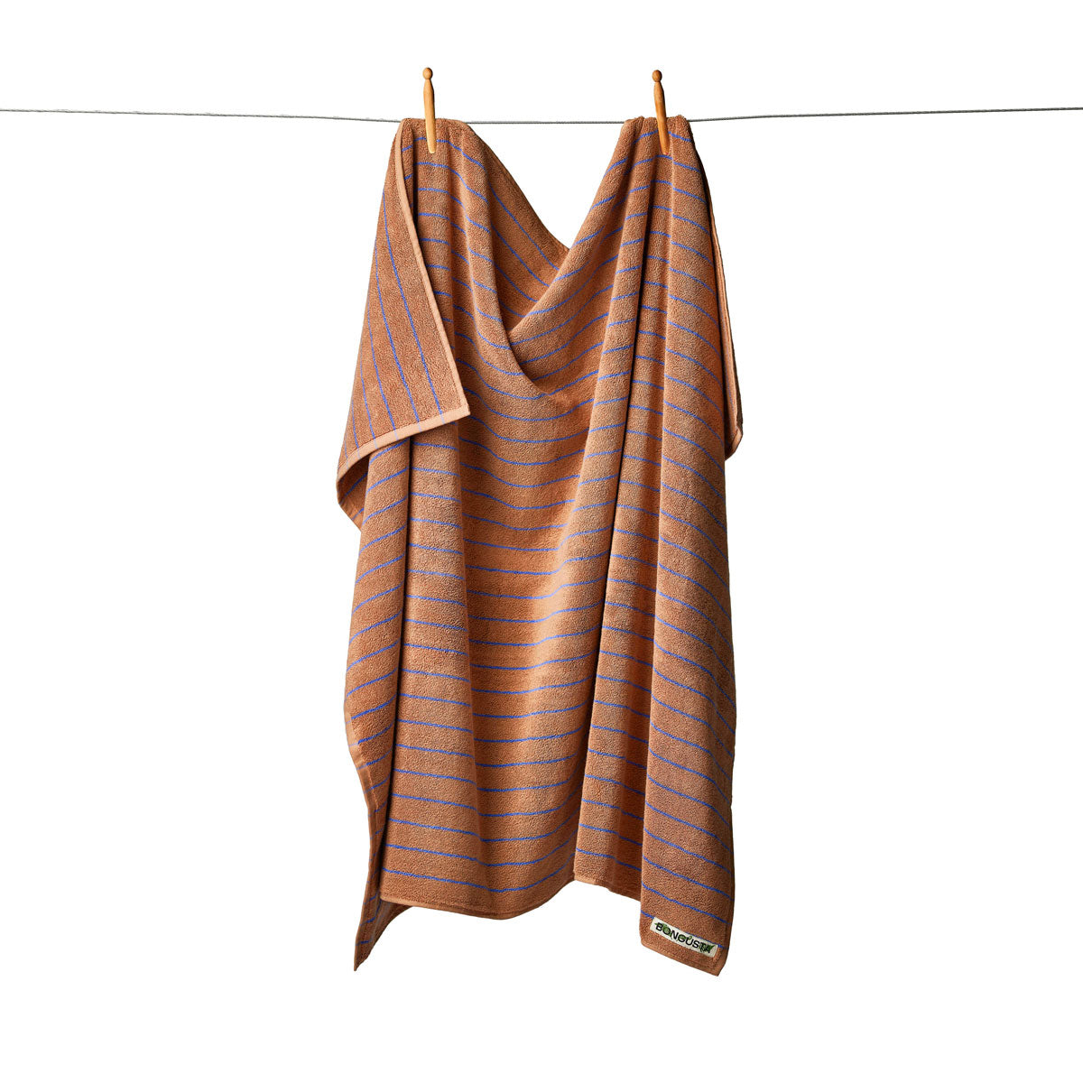 Bongusta Naram Towels - Camel and Blue