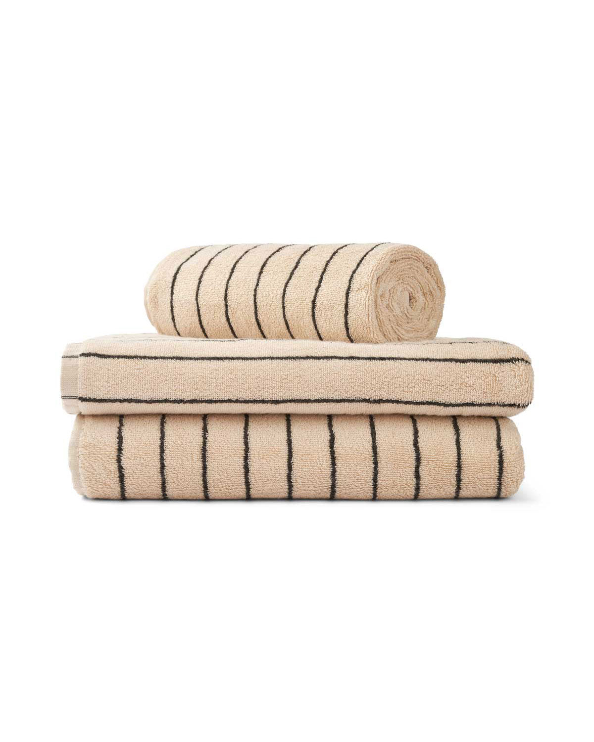 Bongusta Naram Towels - Creme and Ink