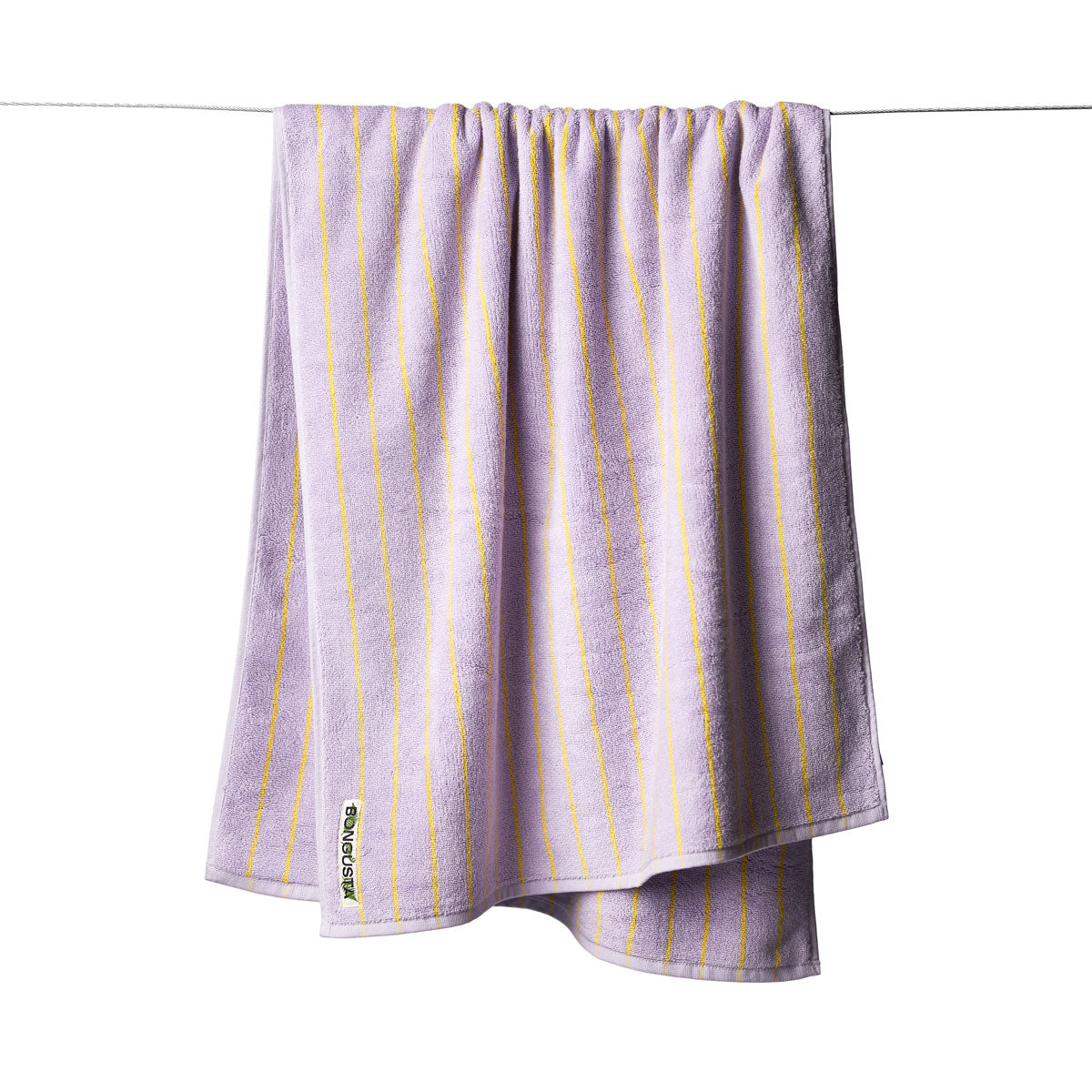 Bongusta Naram Towels - Lilac and Neon Yellow