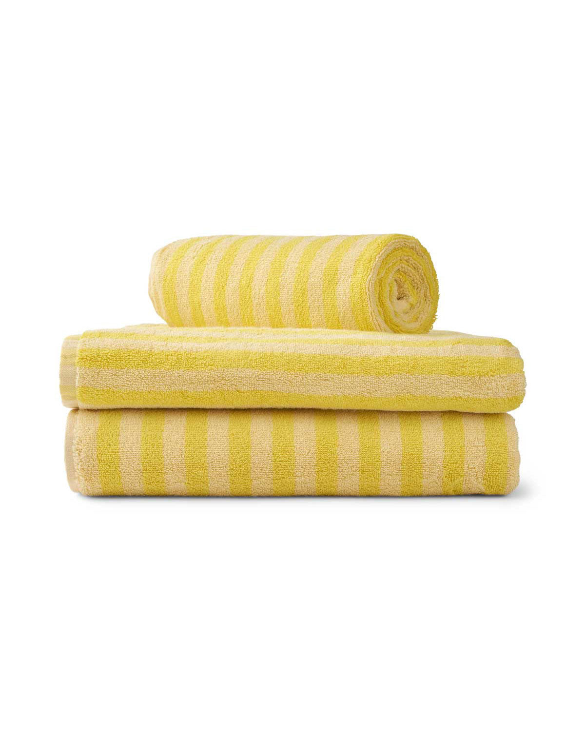 Bongusta Naram Towels - Pristine and Neon Yellow