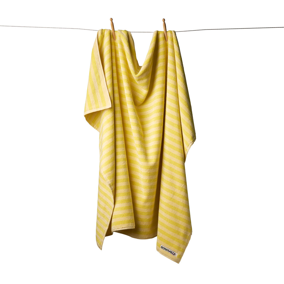 Bongusta Naram Towels - Pristine and Neon Yellow