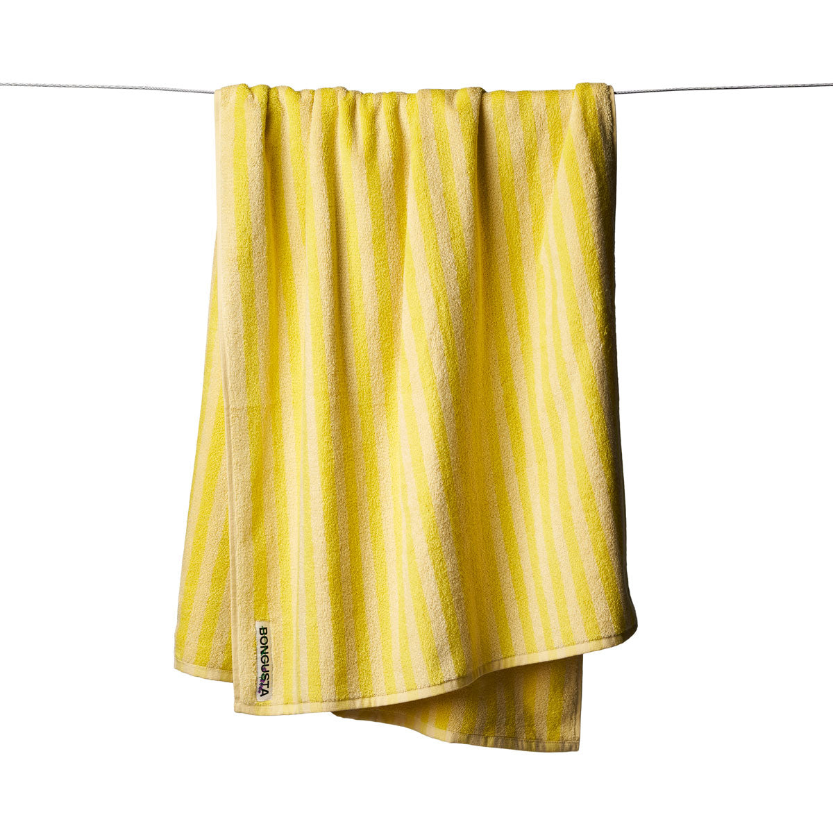 Bongusta Naram Towels - Pristine and Neon Yellow
