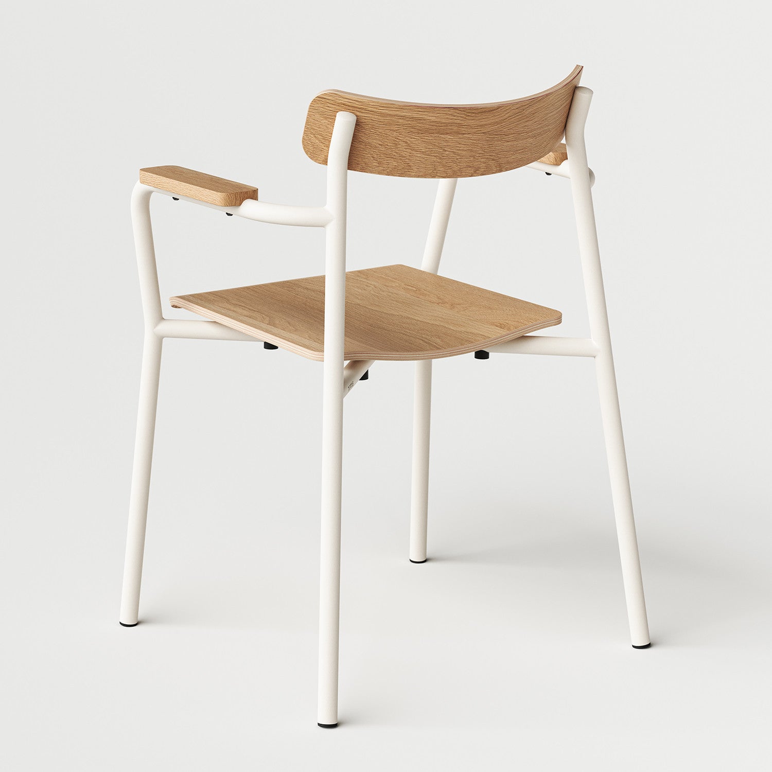 TIPTOE ETUDE chair with armrests - eco-certified wood