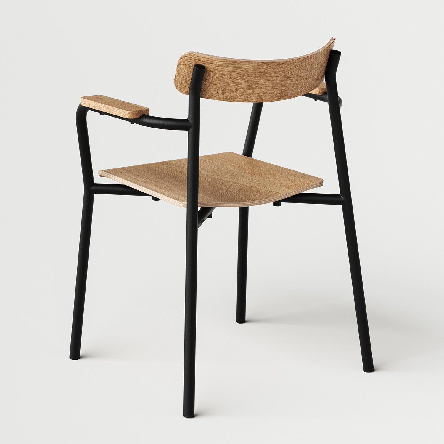 TIPTOE ETUDE chair with armrests - eco-certified wood