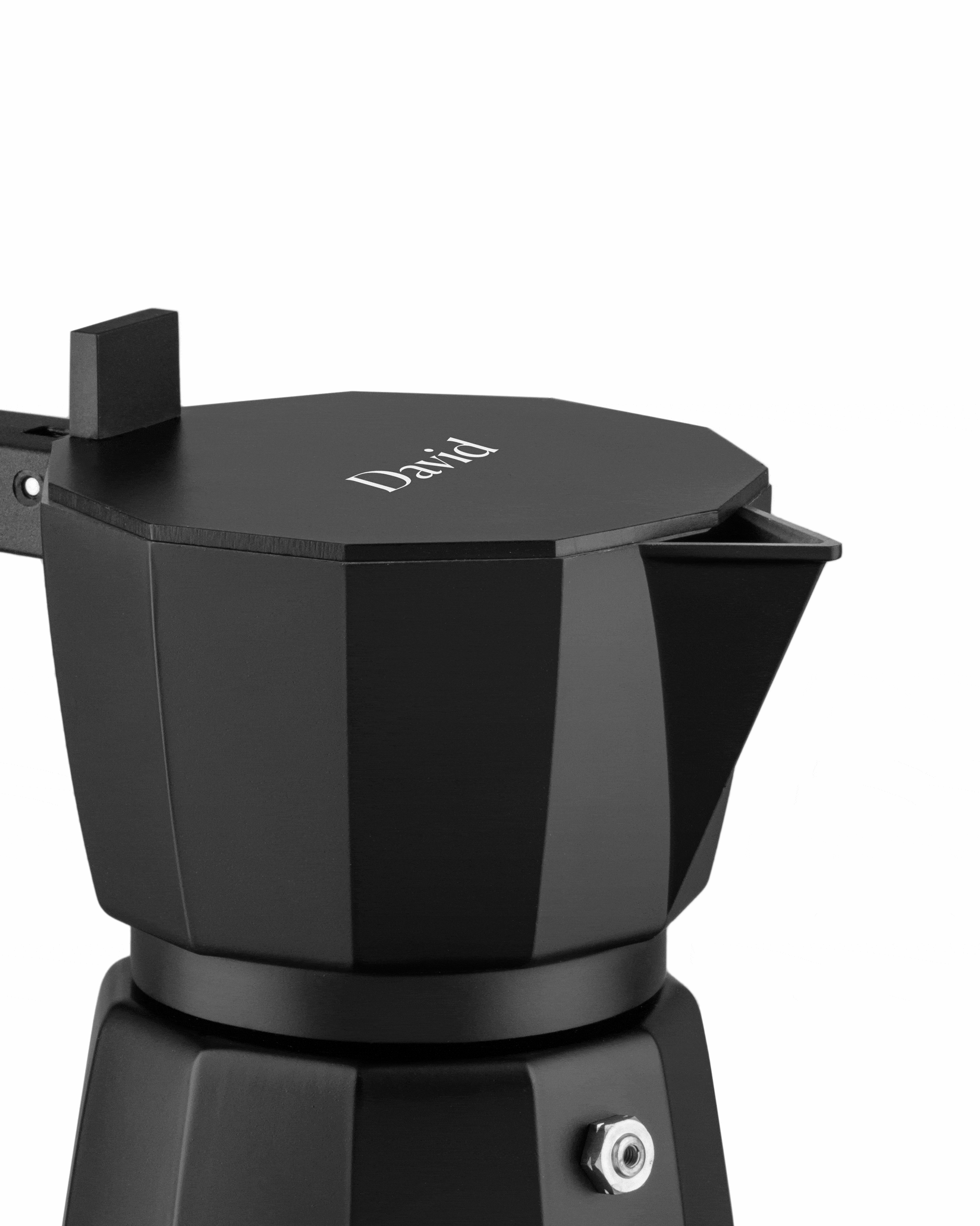 Alessi Moka Espresso Coffee Maker In Aluminium Casting Black