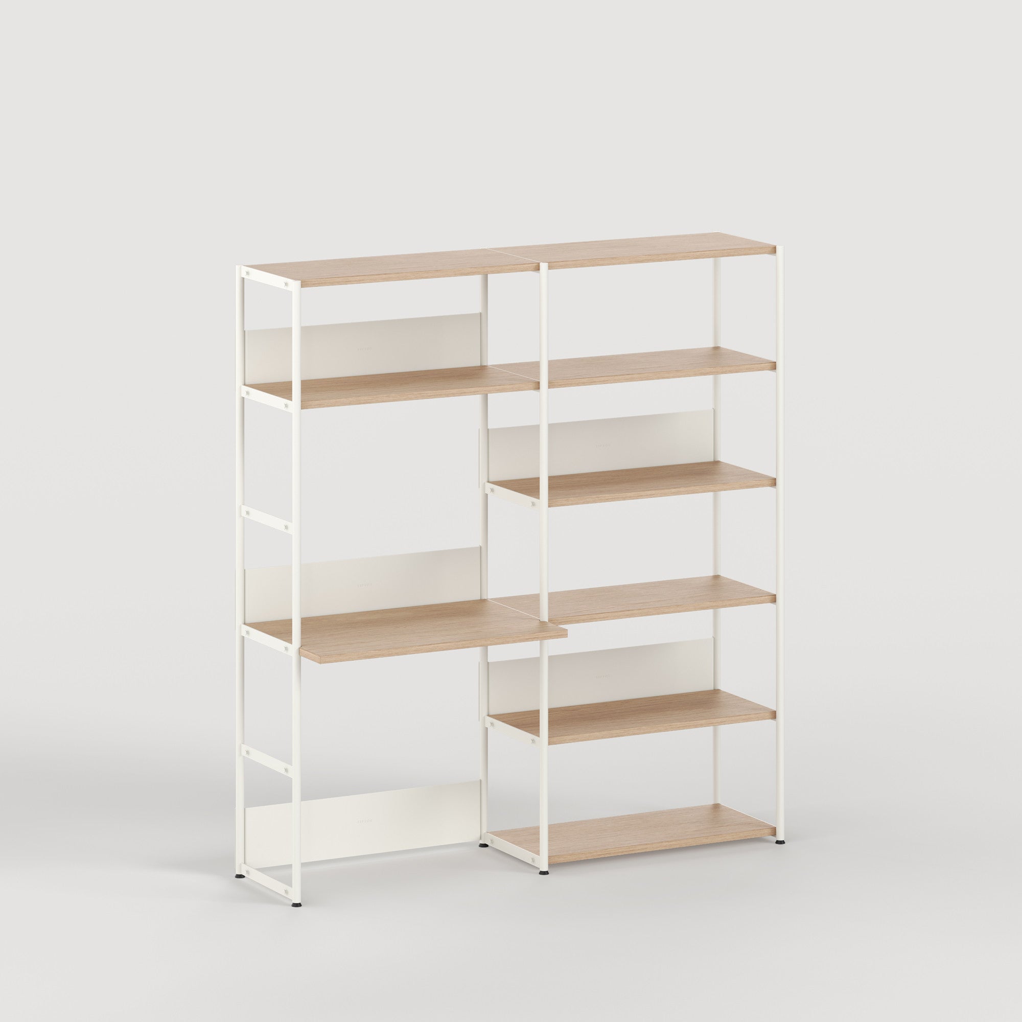 TIPTOE UNIT desk shelf - H180 to 215 x W164cm - eco-certified wood