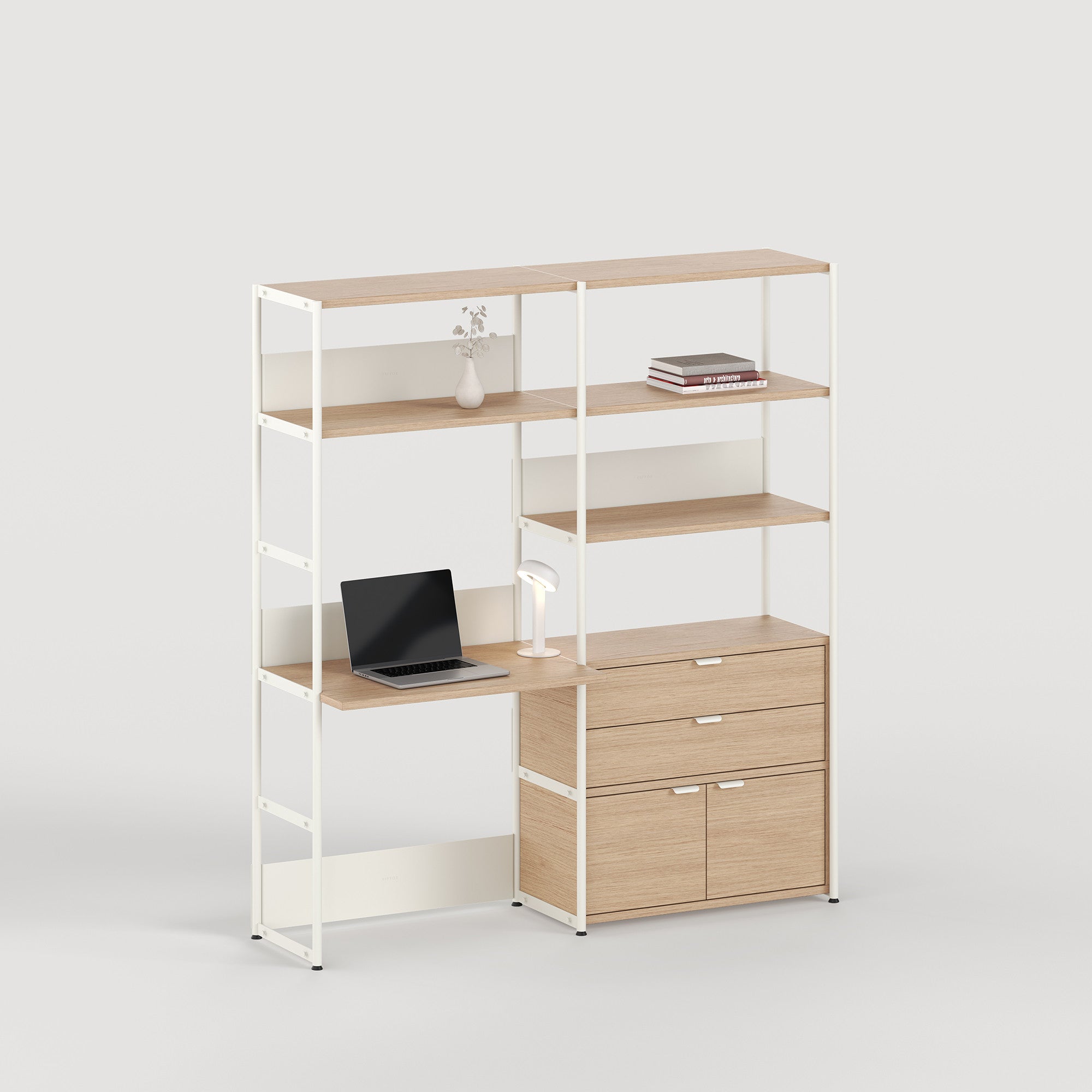 TIPTOE UNIT desk shelf - H180 to 215 x W164cm - eco-certified wood