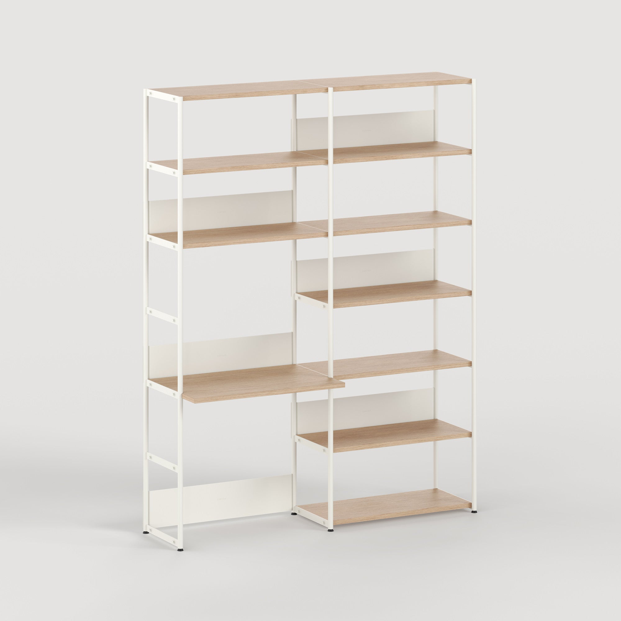 TIPTOE UNIT desk shelf - H180 to 215 x W164cm - eco-certified wood