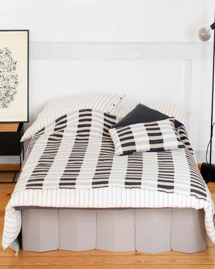 David Fussenegger Nova Cotton Throw - Overlapping Stripes