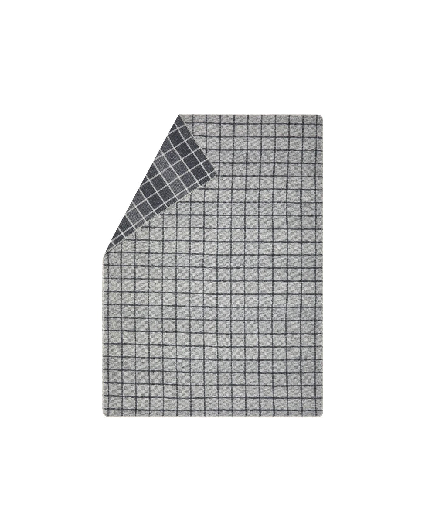 David Fussenegger Silvretta Cotton Throw Graphic - Checks Simple